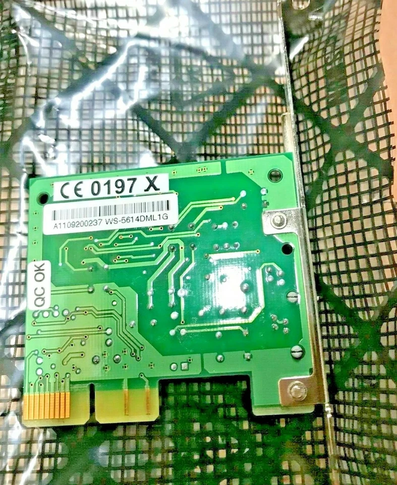 VINTAGE RARE NEW ASUS WS-5614DME1 AMR 56K MODEM PHONE CABLE INCLUDED.  DS-MBCDRK - Image 2 of 4