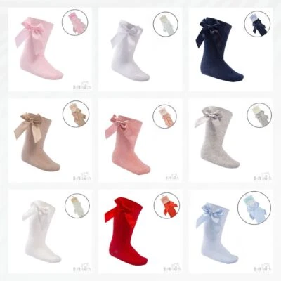 SOFT TOUCH Kniehohe Socken Bandschleife Romanisch/Spanisch Neugeborenes - 9 Jahre
