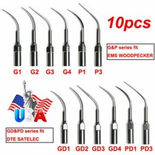 10  Dental Ultrasonic Piezo Scaler Tips fit Woodpecker EMS/DTE SATELEC Handpiece
