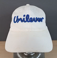 UNILEVER ADJUSTABLE STRAPBACK BASEBALL HAT/CAP, WHITE/BLUE, OUTDOOR