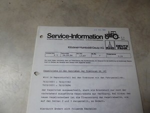 Service Information Deutz Fahr Kegeltriebe Dx 145 Uber 3000 Artikel Im Shop Ebay