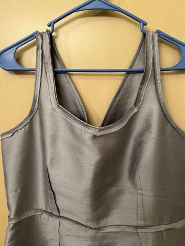 NWT Talbots Gray Silk Sheath Dress In Size 12 - Picture 4 of 6