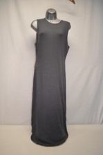 NWT Quince Tencel Rib Knit Tank Midi Carbon Grey Dress Size XL