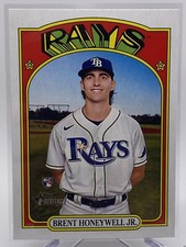 2021 Topps Heritage High Number Brent Honeywell Jr #523 RC Rays