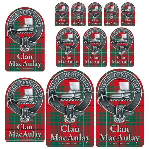 MacAulay Tartan und Clan Abzeichen Vinyl Aufkleber Sets - Bild 10 von 22
