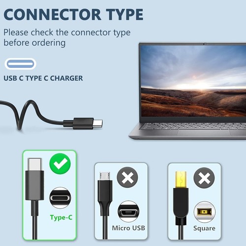100w USB C Type C Chromebook Charger for Samsung Galaxy Book Pro 360 NP950QDB - Picture 5 of 8