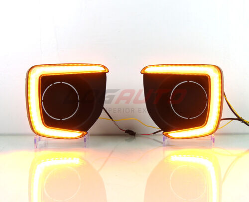 For Suzuki Jimny 2012-18 LED Daytime Running Light DRL Bumper Fog Lamp with Turn - Bild 6 von 12
