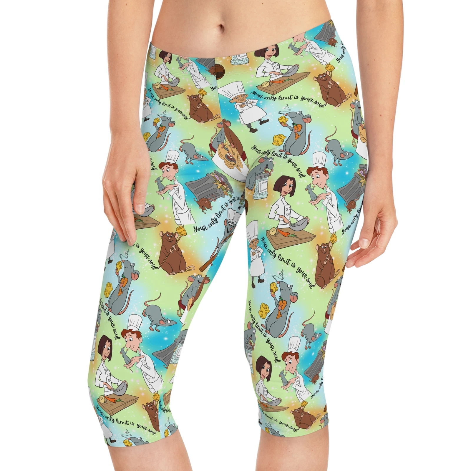 Ratatouille Women's Capri Leggings, Gift for Her