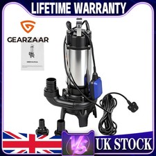 Submersible Dirty Water Pump Grinder Sewage Sewage Flood Sewage Sump New UK