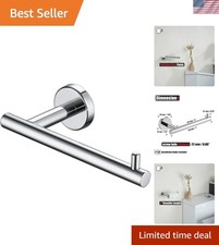 Elegant Chrome Toilet Paper Holder - 5 Inch Stainless Steel Wall Mount Design