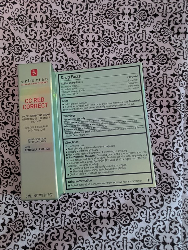 Erborian CC Red Correct Automatic Perfector Soothing Effect SPF 25 .17oz/5mL