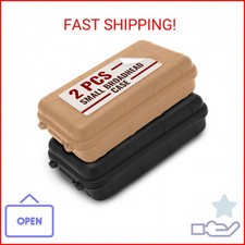2 Pcs Small Waterproof Box Compact Size, Lightweight, Easy Carry Geocache Cont