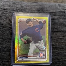 2020 Bowman Draft 1st Edition #BD-25 Burl Carraway Yellow #/75 Chicago Cubs