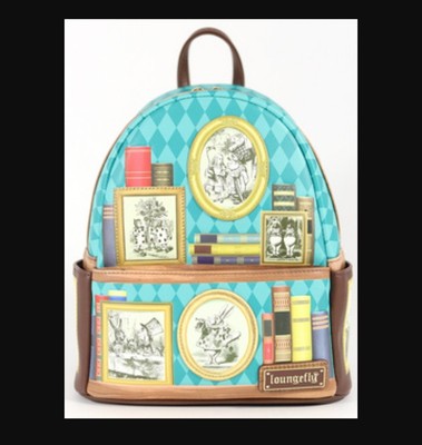 book themed mini backpack Alice In Wonderland Book Loungefly Backpack (Books-a-Million Exclusive)  (NWT)