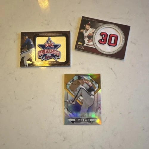 Topps Nolan Ryan California Angels Patch/Refractor Baseball Card Lot 3