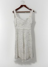 Lulu’s Women’s White Flower Dress Medium