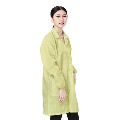 Unisex ESD-sichere Antistatische Premium Lab Jacke Mantel Kleidung Gelb XL