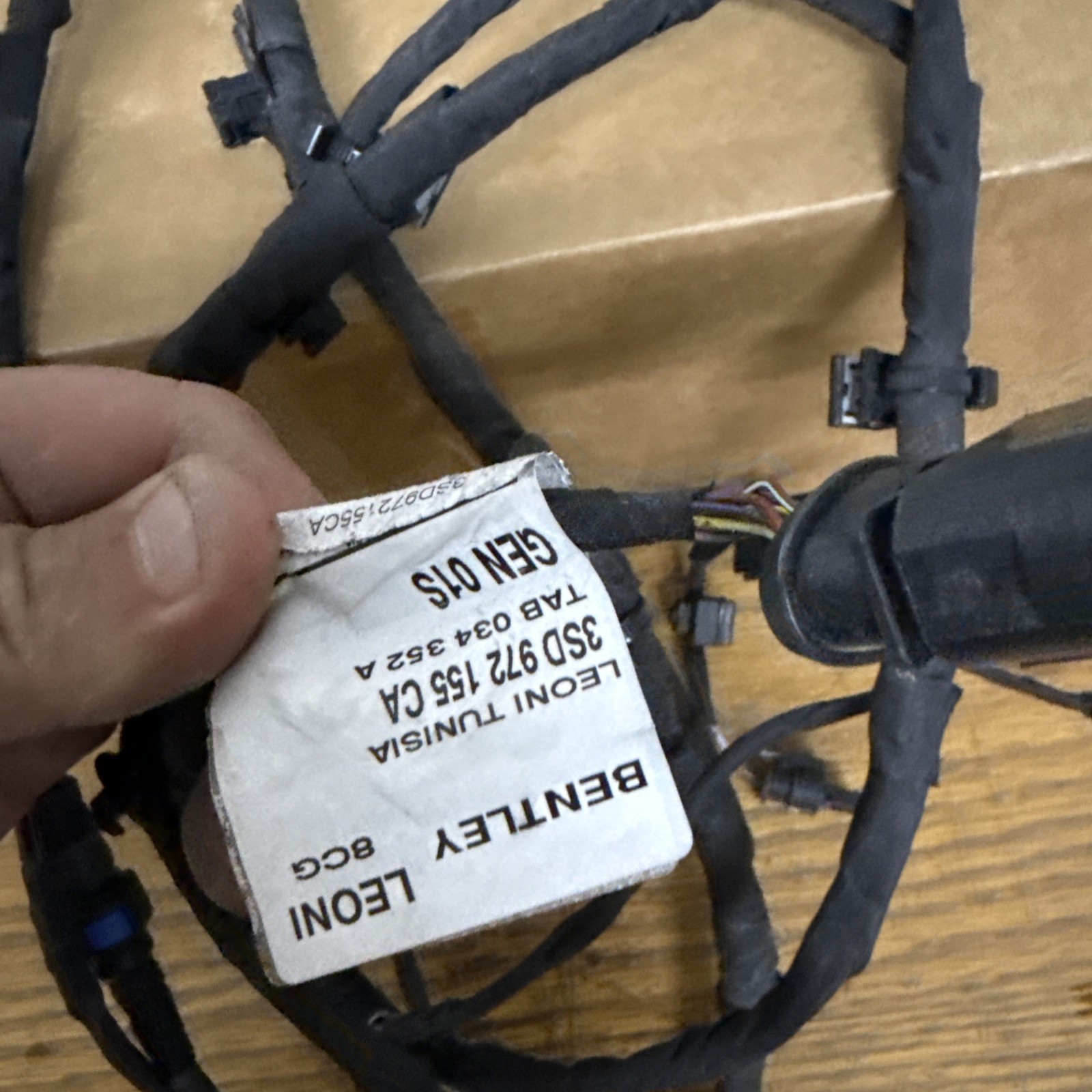 2019-2023 Bentley Continental GT Wiring Set For Bumper 3SD972155AN #3063