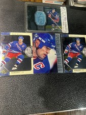 New York Rangers Lot Of 4 Cards Mark Messier Plus Numbered Goneau