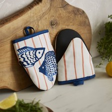 Microwave Mitts - Pair Ulster Weavers Catch of the Day 100% Cotton Multi