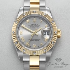 Rolex Lady Datejust 179313 Stahl Gelbgold 750 Diamanten Automatik Gold