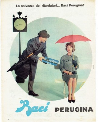BACI PERUGINA YEAR 1962 60s ADVERTISING ADVERTISING 25X33