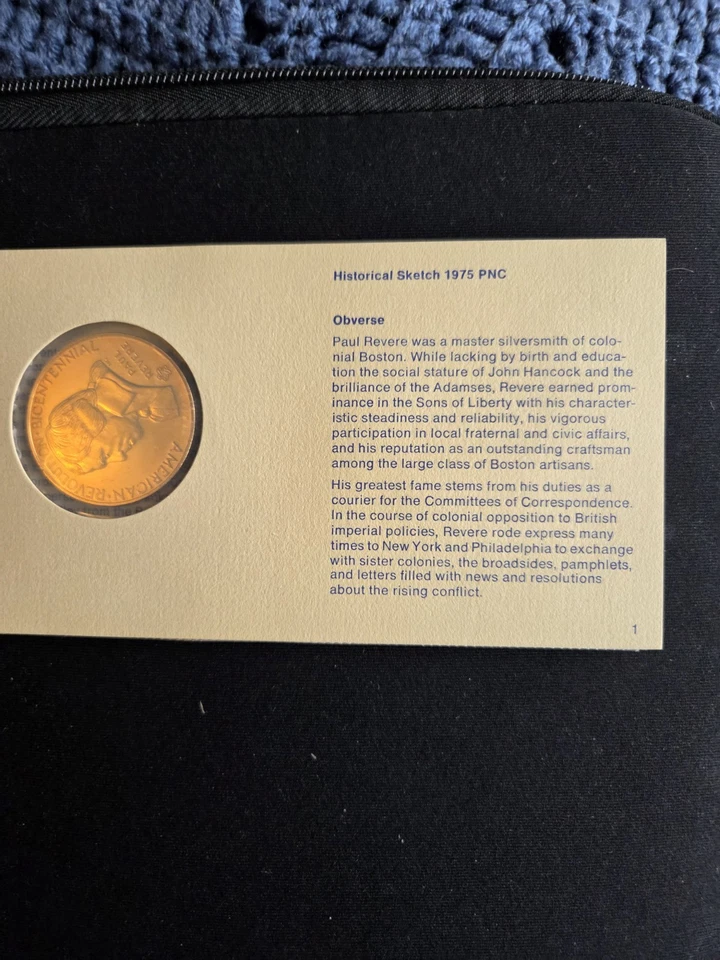 1975 Bicentennial First Day Cover with Paul Revere Medal - Image 3 of 4