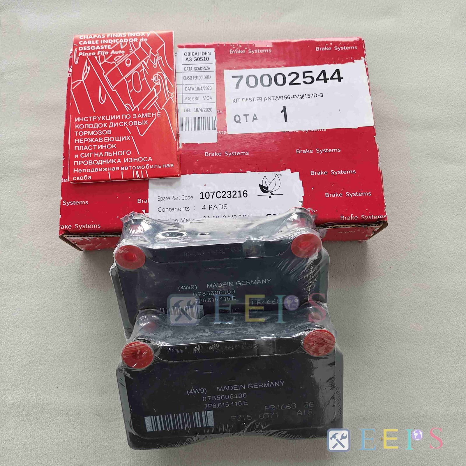 Rear Brake Pads Fit Ferrari 458 BREMBO 70002544