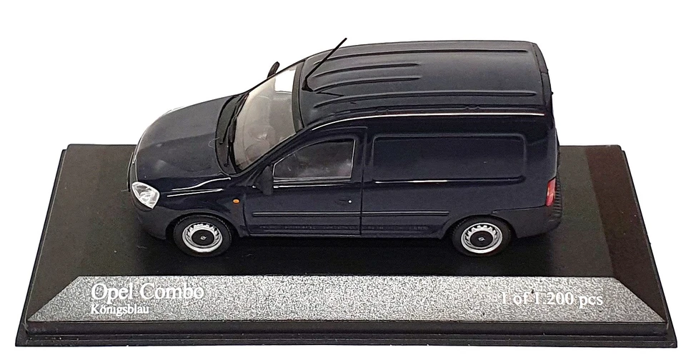 Minichamps 1/43 Scale 400 042071 - 2002 Opel Combo Van - Blue - Image 4 of 4