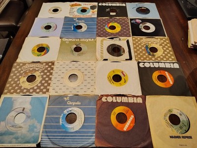 (20) 45 rpm 7'' Vinyl Records Job Lot Collection 1970's-1980's Mix Neil Diamond 