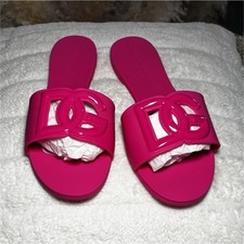 Women s Pink Logo Slide Sandals Slip-On Casua...