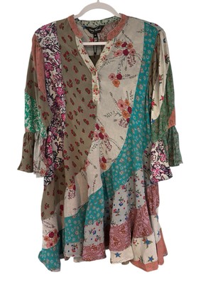 Young Threads Patchwork Babydoll Dress/Tunic NWT
