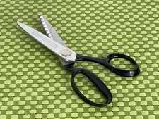 Vintage Clauss Chrome Pinking Shears Heavy Duty Zig Zag Fabric Scissors USA
