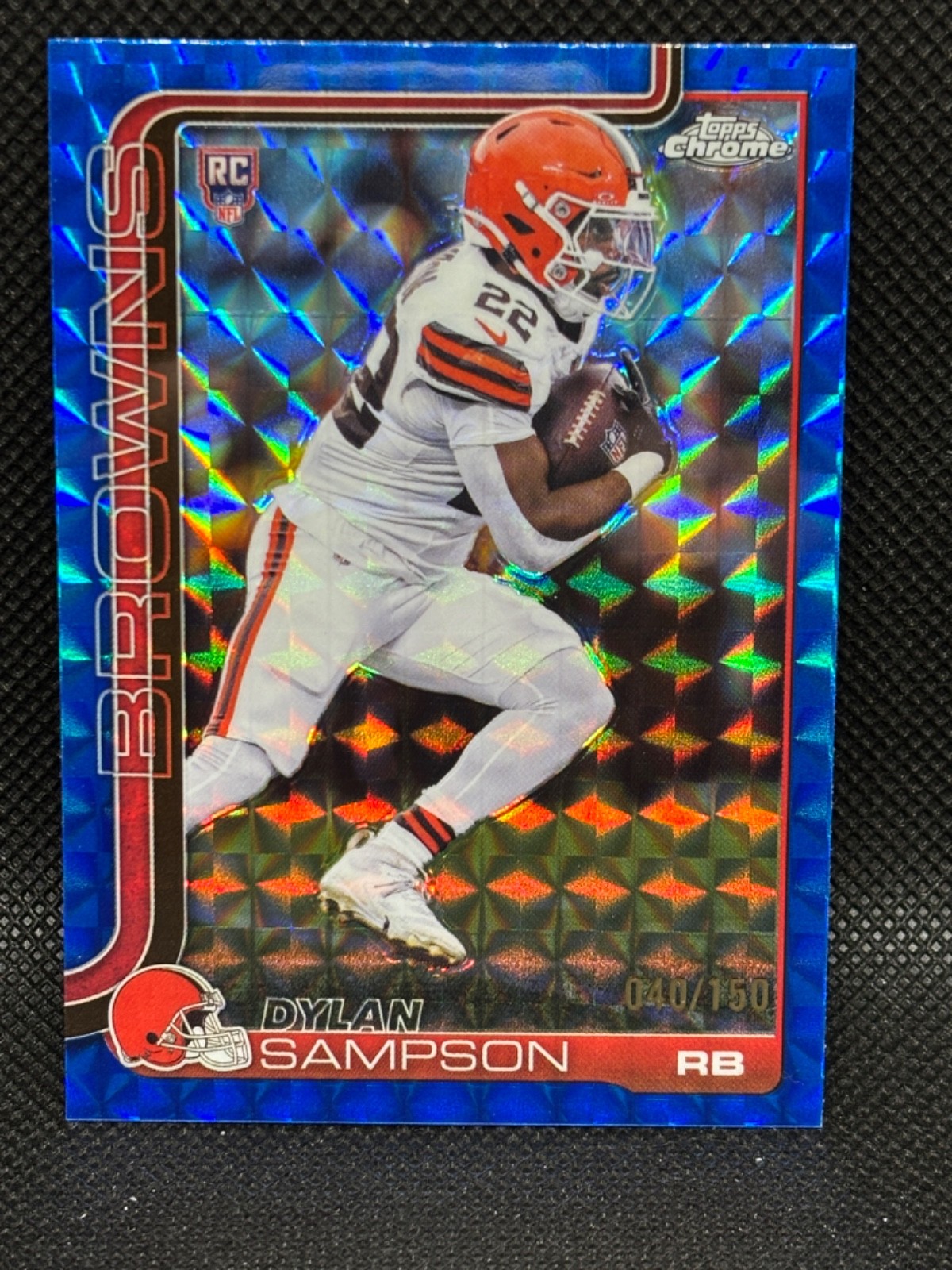 2025 Topps Chrome Dylan Sampson /150 BLUE GEOMETRIC Refractor rookie RC mint+