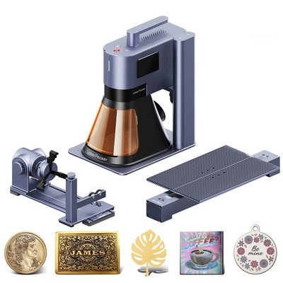 LaserPecker LP5 20W Fiber Laser Engraver Metal Cutter & Rotary Axis,3D Embossing
