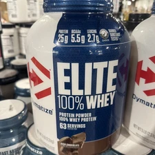 Dymatize Elite 100% Whey Protein Powder - Rich Chocolate, 5LB Exp 9/2026