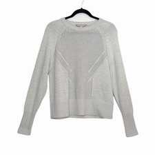 Athleta Cortina Sweater Wool Blend Dove Grey Heather Women s Size M
