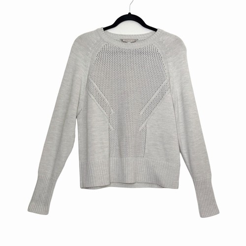 Athleta Cortina Sweater Wool Blend Dove Grey Heather Women’s Size M