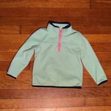 Vineyard Vines Kids Fleece 1/4 Zip Pullover Jacket Size 4T Toddler Pastel Green