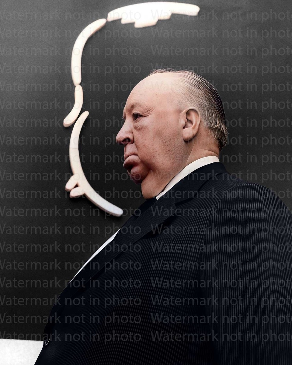 Alfred Hitchcock 8x10 RARE COLOR Photo 602 REMASTERED | eBay