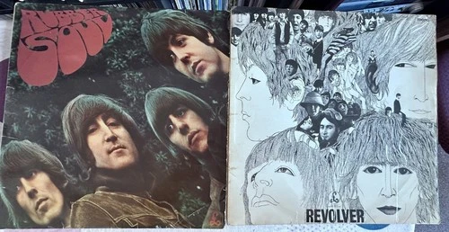 THE BEATLES 1960s vinyl LPs; Rubber Soul 4/4; Revolver 2/3 Payday bundle!