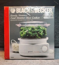 Black & Decker HS80 Handy Food Steamer Rice Cooker 4 Cup Tested & Works
