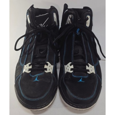 Jordan Flight 45 High Black Orion Blue Sneakers 375512-001 Mens Size 12