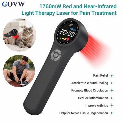 1760mW Cold Laser Therapy Device 660nm 810nm 980nm LLLT for Pain Relief Home Use
