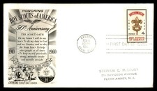 Mayfairstamps US FDC 1960 Canal Zone boy scouts of America 50th anniversary flee