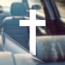 Jesus Cross Car Vinyl Decal Bumper Sticker for Car, Wall, Window, Vehicle, W