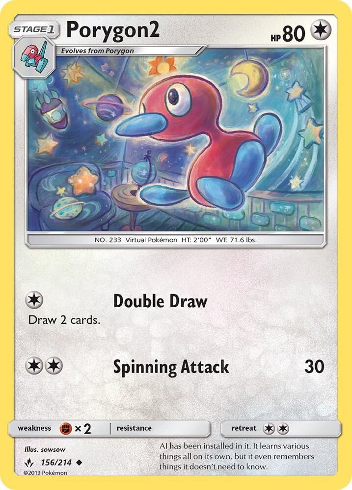 Porygon2 Uncommon SM - Unbroken Bonds 156/214 NM