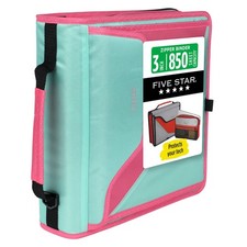 Zipper Binder, 3-Inch D-Ring Case Binder, 850-Sheet Capacity, Multiple Pocket...