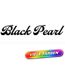 2x Black Pearl Aufkleber Sticker 15x2,4cm - Auto, Schriftzug, Tuning, Farben