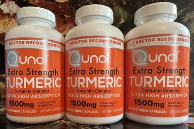 3x180 Qunol Extra Strength Turmeric Curcumin Ultra Absorb Antioxidant 1500mg